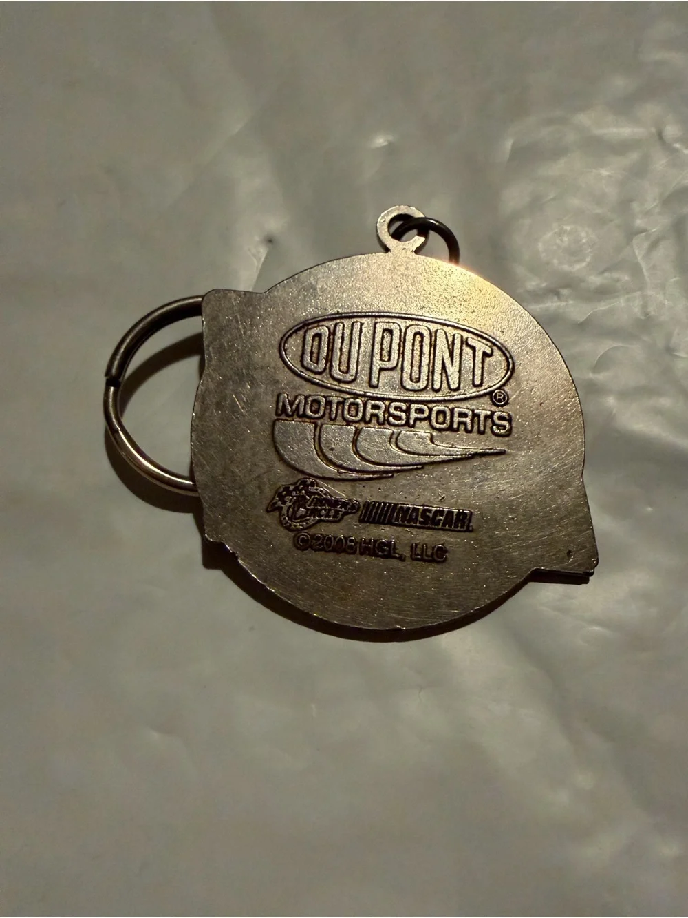 2008 Jeff Gordon Nascar Yellow and Blue '24' Metal Keychain